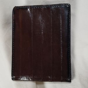 NWOT Mundi Genuine Eel Skin Leather Wallet Billfold Vintage